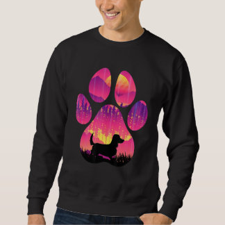 Long Haired Dachshund Weenie Weiner Paw Mom Dad Do Sweatshirt