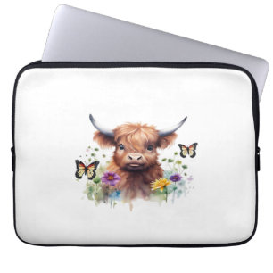 Long Haired Highland Baby Cow Classic T-Shirt Laptop Sleeve