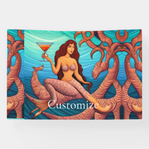 Long-haired Martini Mermaid Thunder_Cove Banner
