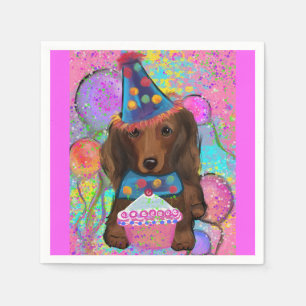 LONG HAIRED RED DOXIE        NAPKIN