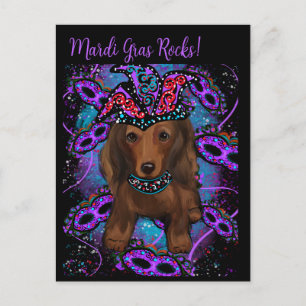 LONG HAIRED RED DOXIE         POSTCARD