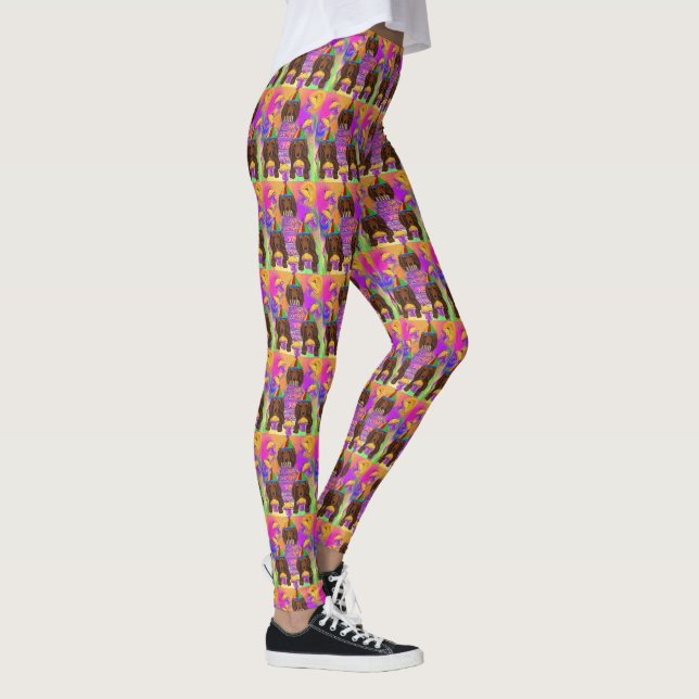 Long Haired Red Doxies Leggings (Right)