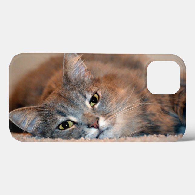 Long Haired Russian Blue Cat by Shirley Taylor Case-Mate iPhone Case (Back (Horizontal))