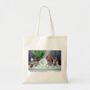 Long Haired White Cat Tote Bag