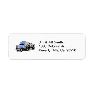 Long Haul Trucking Return Address Label