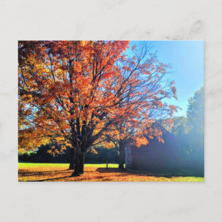 Long Island Autumn Fall Farm Barn New York  Postcard