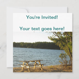 Long Island Beach Bench Invitation