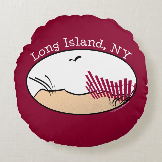 Long Island Beach Dunes Round Cushion (Front)