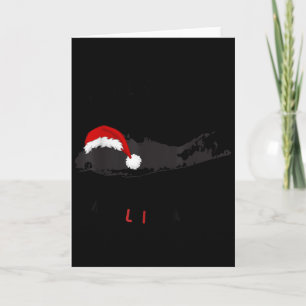 Long Island Christmas - Long Island Map With Santa Card