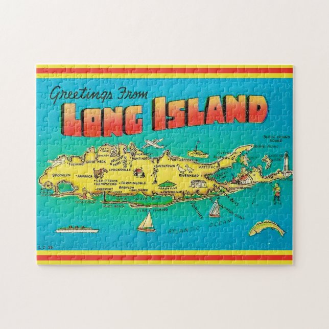 Long Island Greeting Postcard Puzzle (Horizontal)