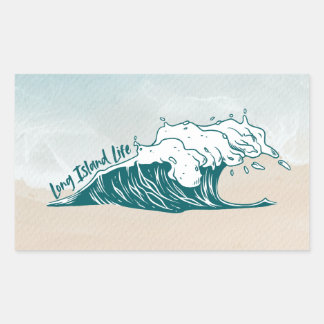 Long Island Life Wave Beach Sticker