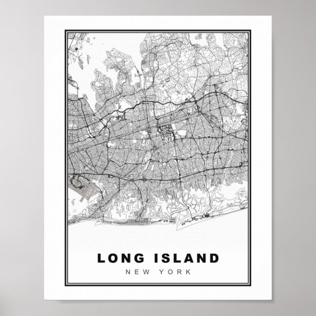 Long Island Map Poster (Front)