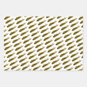 Long Island Map Sunflower Field Wrapping Paper
