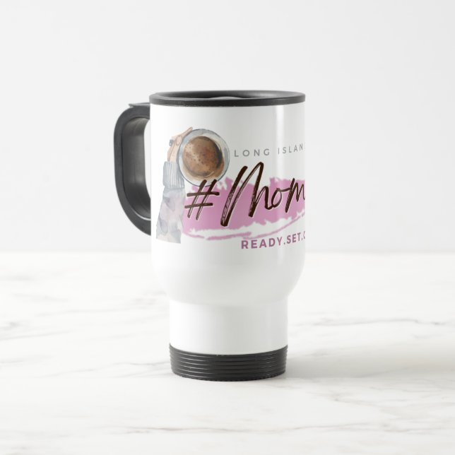 Long Island Mum Life Thermal Travel Mug (Front Left)