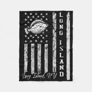 Long Island Ny For Fluke Fishing Fishermen  Fleece Blanket