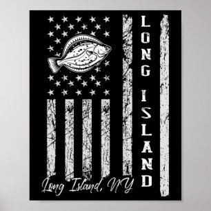 Long Island Ny For Fluke Fishing Fishermen  Poster