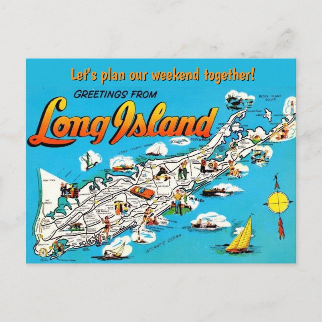  Long Island, NY Occasion Postcard (Front)