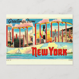 Long Island Retro Postcard