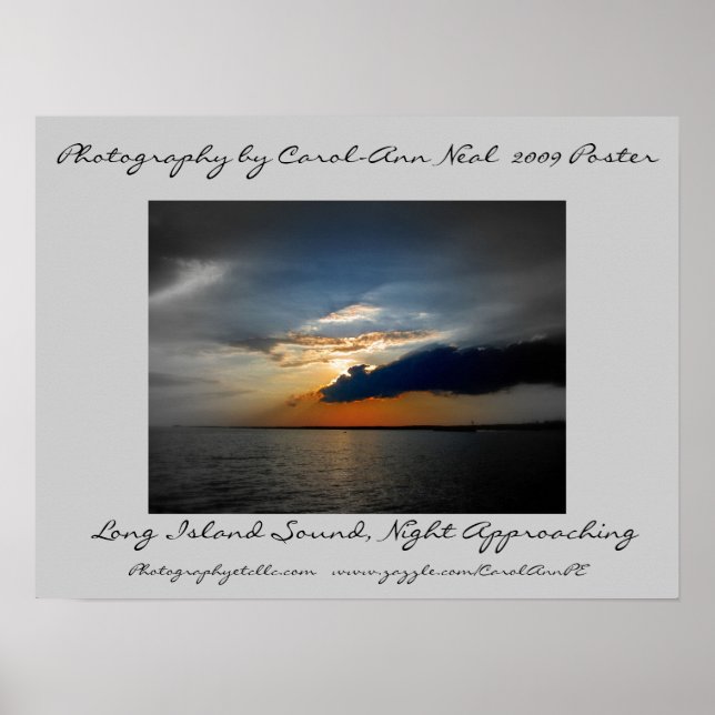 Long Island Sound, Night Approaching Poster (Front)