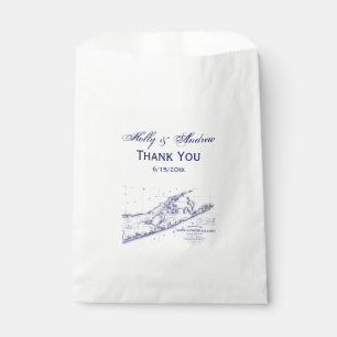 Long Island The Hamptons Map Favour Bag
