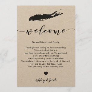 Long Island Wedding Welcome Letter & Itinerary Program