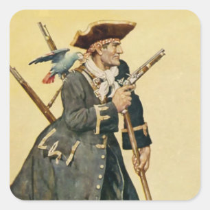 “Long John Silver” from “Treasure Island” Square Sticker