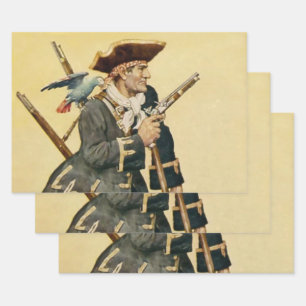 “Long John Silver” from “Treasure Island” Wrapping Paper Sheet