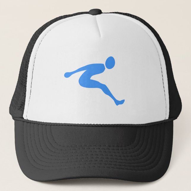 Long Jump - Baby Blue Trucker Hat (Front)