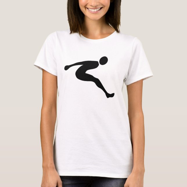 Long Jump - Black T-Shirt (Front)