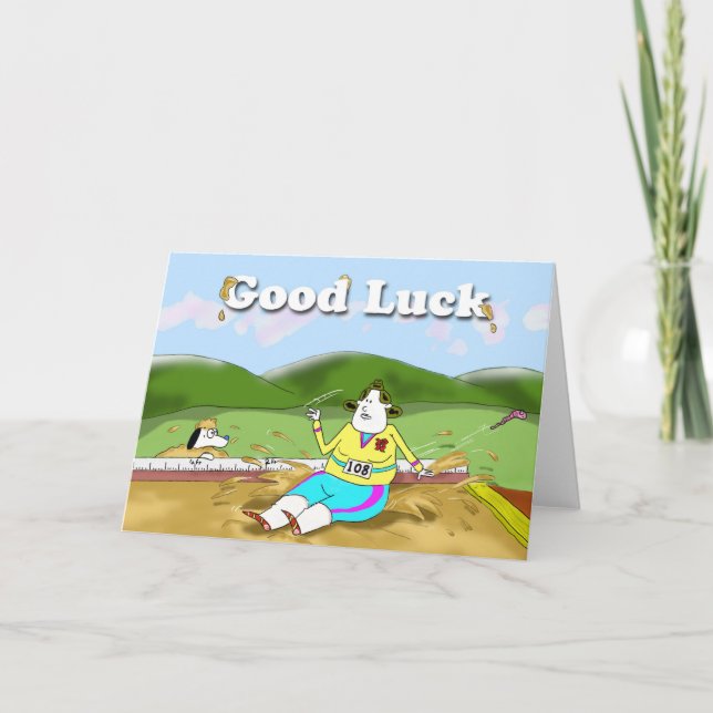Long Jump, Good Luck Card (Front)