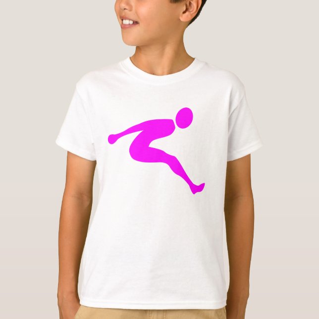 Long Jump - Magenta T-Shirt (Front)