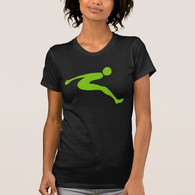 Long Jump - Martian Green T-Shirt (Front)