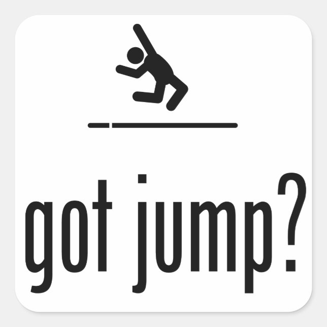 Long Jump Square Sticker (Front)
