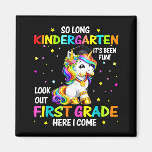 Long Kindergarten 1st Grade Here Come Graduation Magnet