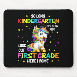 Long Kindergarten 1st Grade Here Come Graduation Mouse Pad