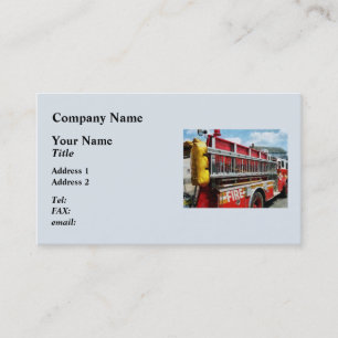 Long Ladder on Fire Truck Business Card