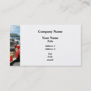 Long Ladder on Fire Truck - Platinum Finish Business Card