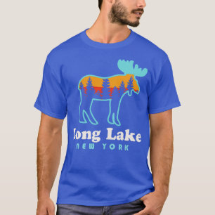 Long Lake New York Adirondacks Moose Mountains T-Shirt