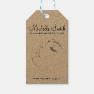 Long lashes eyeliner Lash Extensions Black Sketch Gift Tags