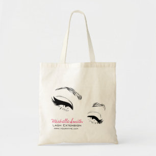 Long lashes Lash Extension Eyeliner branding Tote Bag