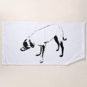 Long Lines of Autumn Beach Towel