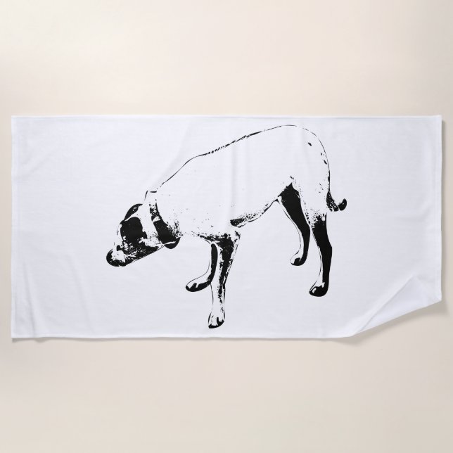 Long Lines of Autumn Beach Towel (Front)