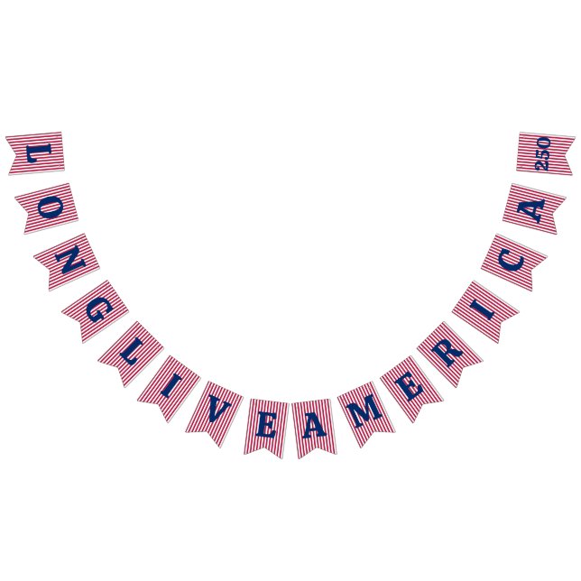 Long Live America 250th Independence Day Bunting (All)