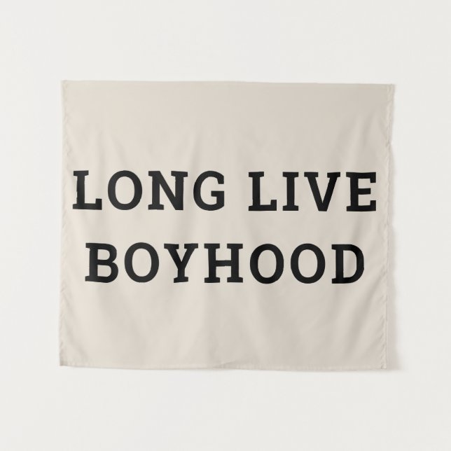 Long Live Boyhood Boy Room Nursery Playroom Wall Tapestry (Front (Horizontal))