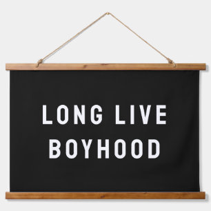 Long Live Boyhood Boy's Room Playroom Nursery Wall Hanging Tapestry