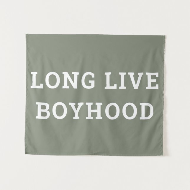 Long Live Boyhood Boy's Room Playroom Nursery Wall Tapestry (Front (Horizontal))