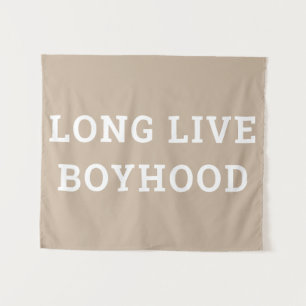 Long Live Boyhood Boy's Room Playroom Nursery Wall Tapestry