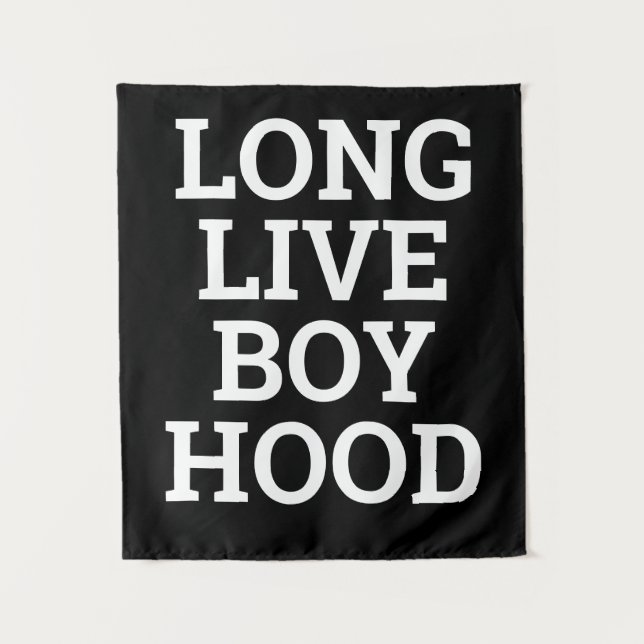 Long Live Boyhood Boy's Room Playroom Nursery Wall Tapestry (Front)