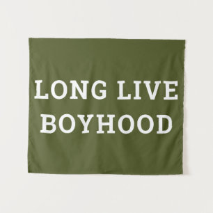 Long Live Boyhood Boy's Room Playroom Nursery Wall Tapestry