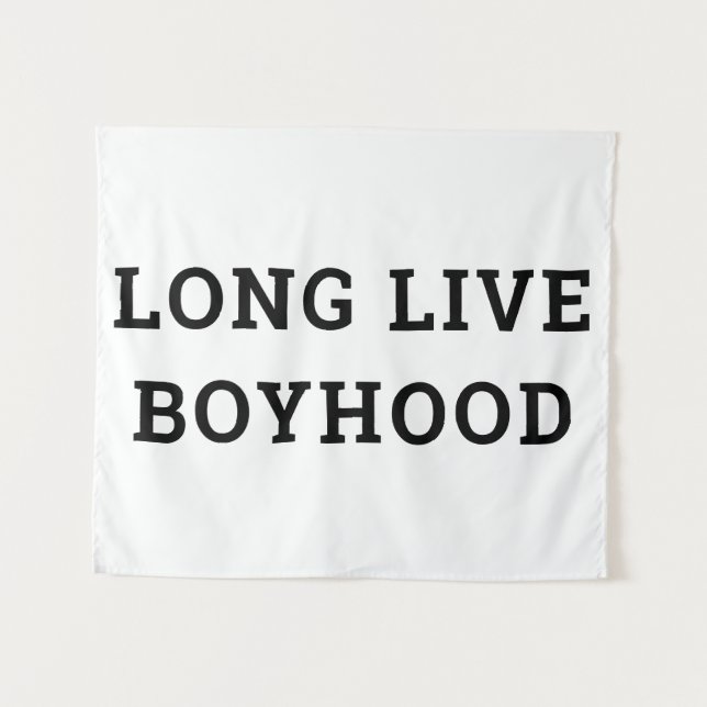 Long Live Boyhood Boy's Room Playroom Nursery Wall Tapestry (Front (Horizontal))